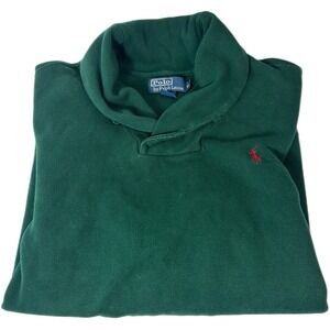Polo Ralph Lauren Sweater Mens XL Shawl Collar Rib Pony Logo‎ emerald Green NWT
